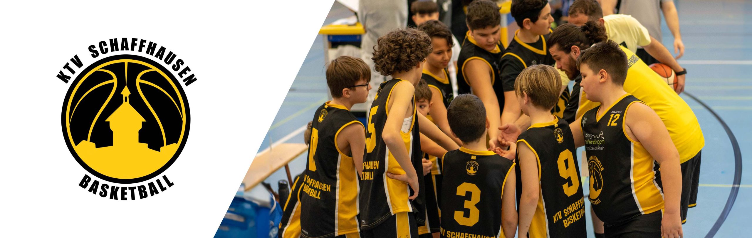 KTV Schaffhausen Jugendteam im Huddle mit Trainer